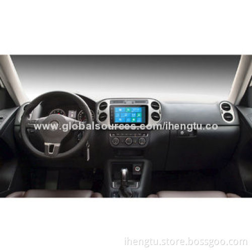 In-dash 2-DIN Touchscreen GPS navigation radio, smart link with phone apps,dually control for Tiguan